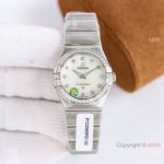 3s Factory 1-1 Omega new Constellation 27 mm Swiss Quartz Watch Mop Dial with Diamonds